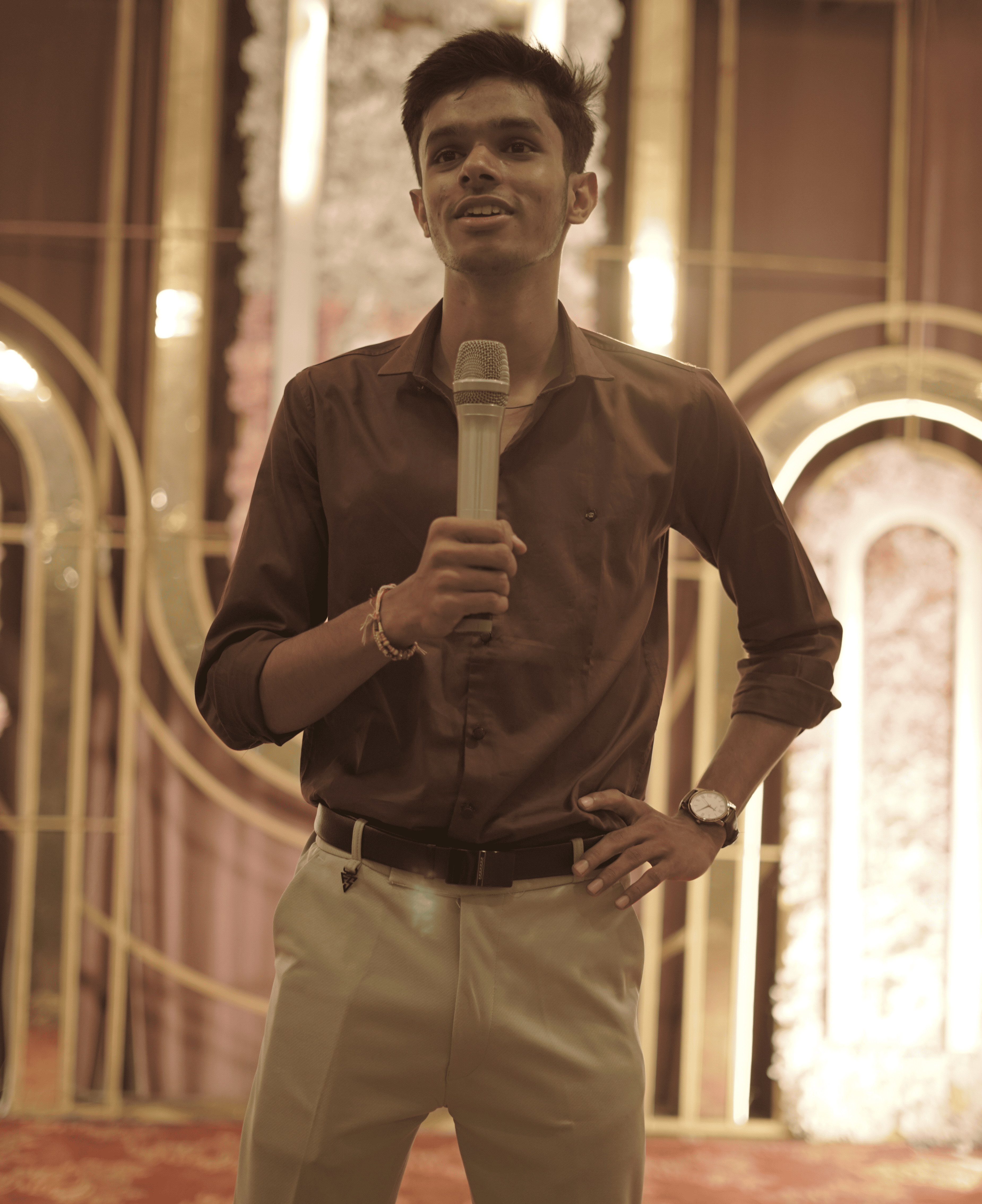 Aditya working on ML projects